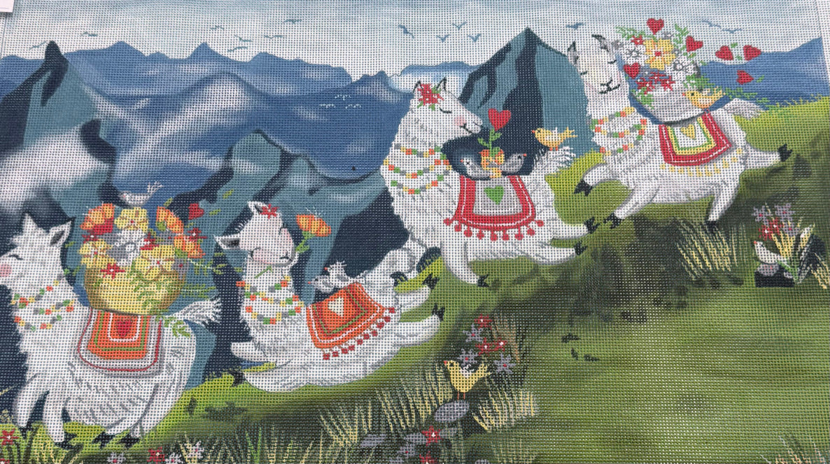 Frolicking Llamas
