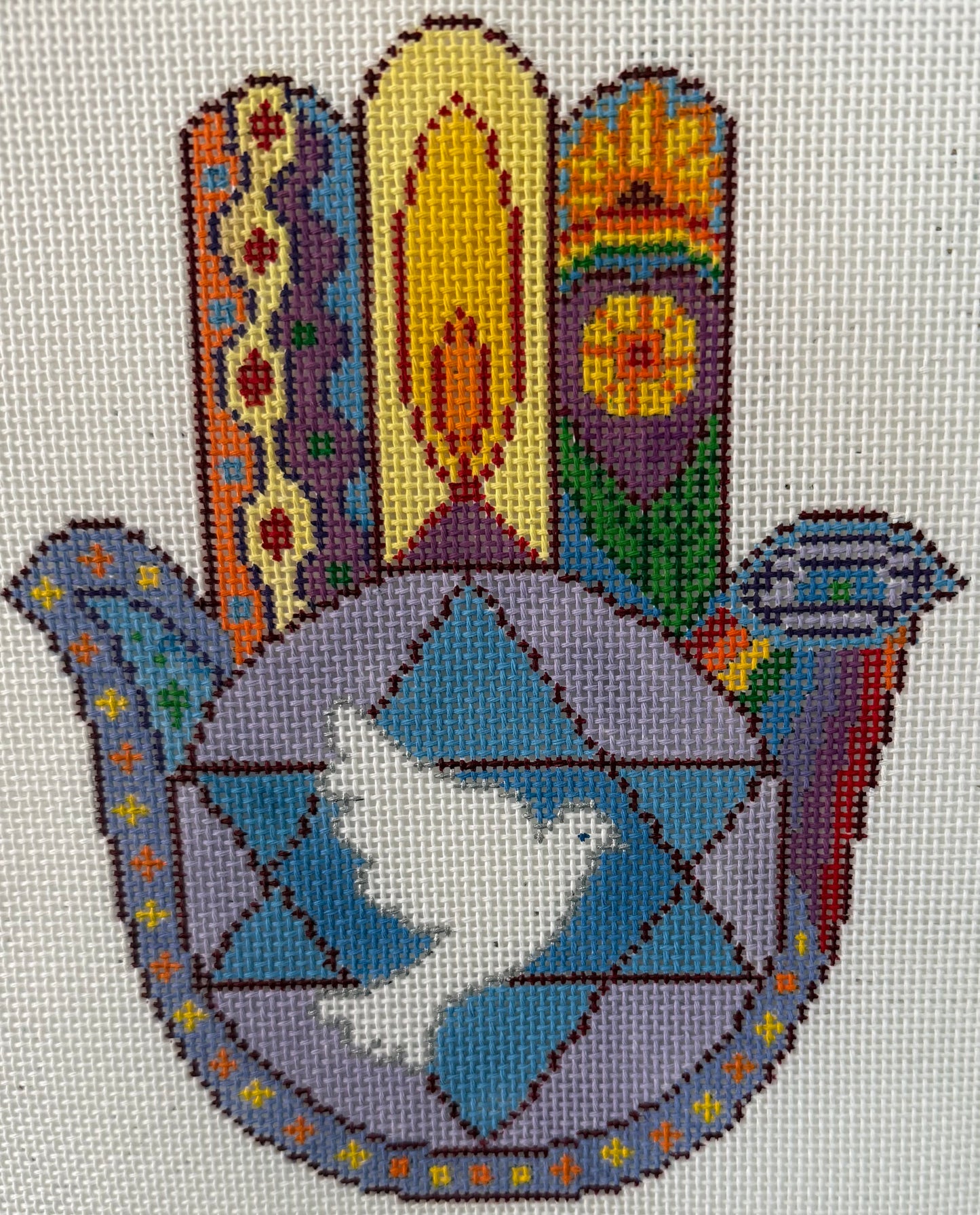 Hamsa with Dove and Star