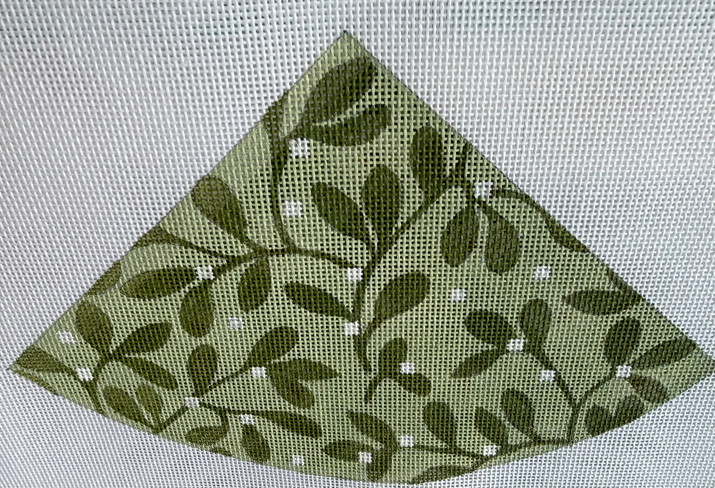 Cone Ornament with Green Mistletoe