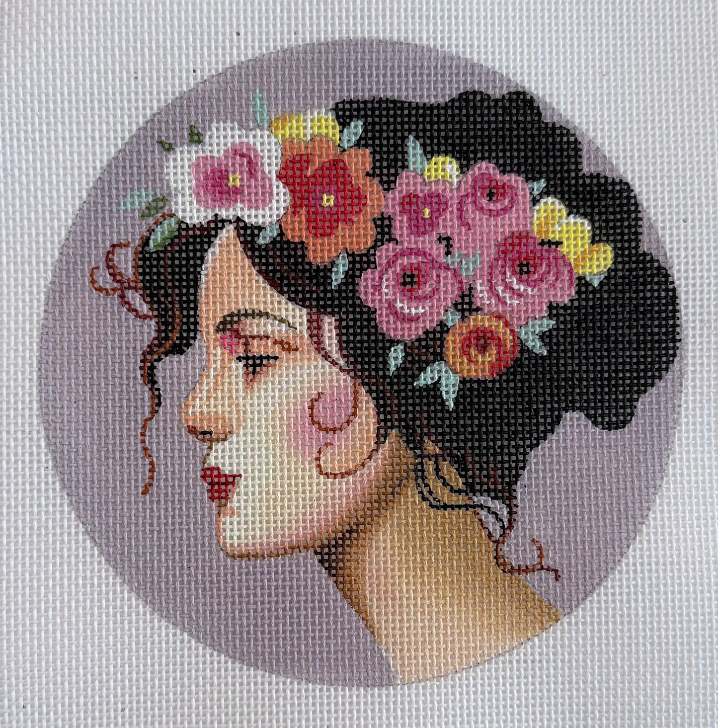 Beautiful Woman with Flowers in her Hair