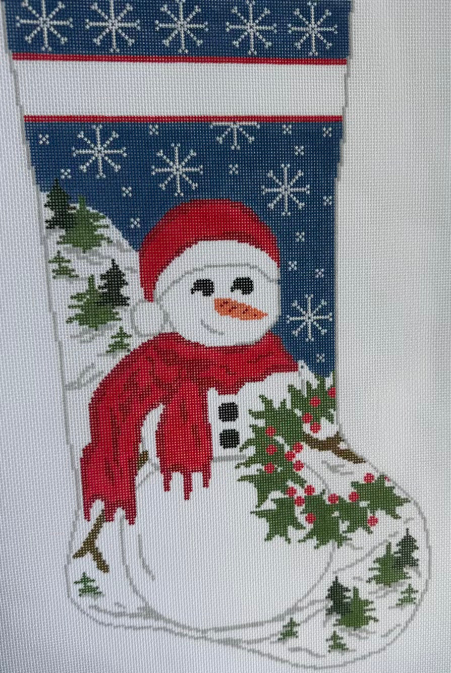 Snowman Snow Stocking