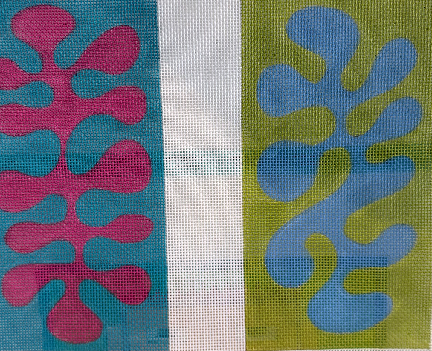 Eyeglass Casee with Geometric Design on Blue and Green