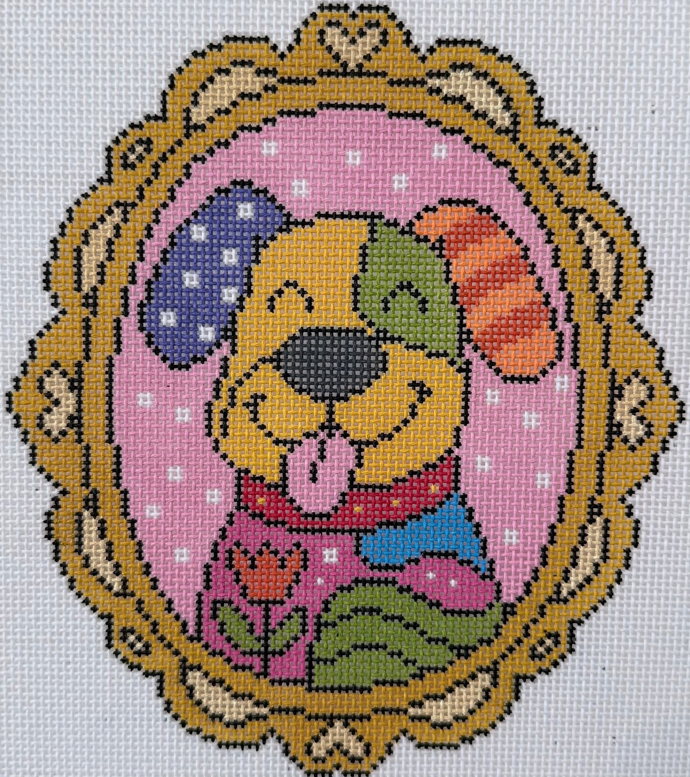 Patchwork Dog in Frame