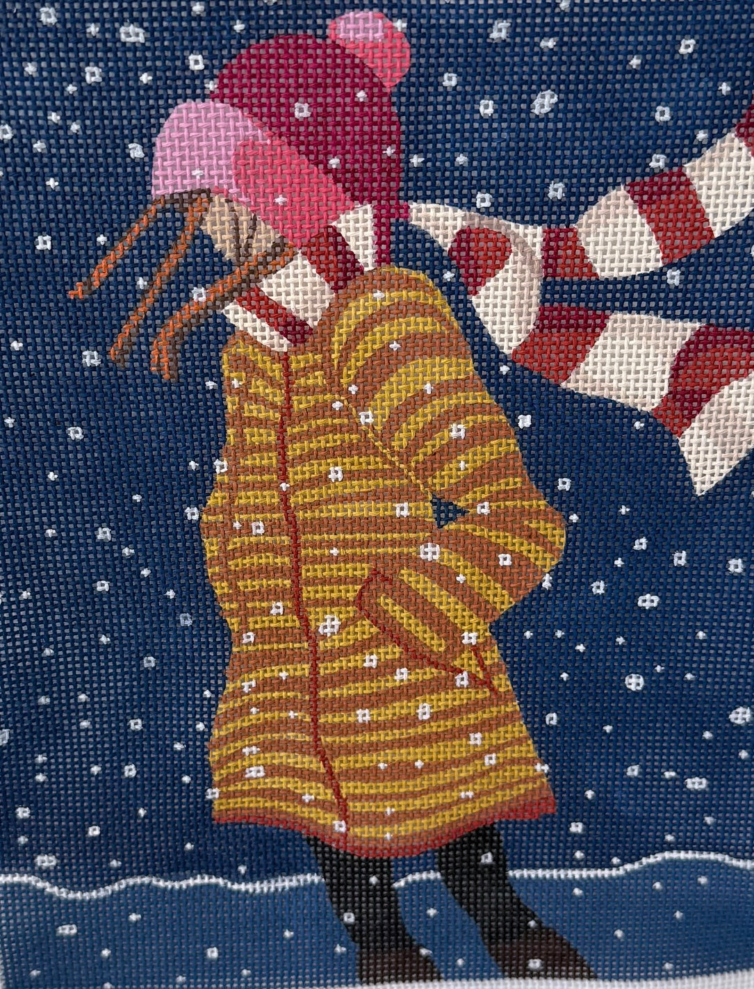 Girl Walking in the Snow