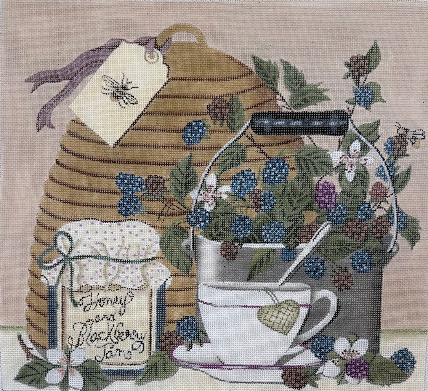 Bee Skep and Blackberries