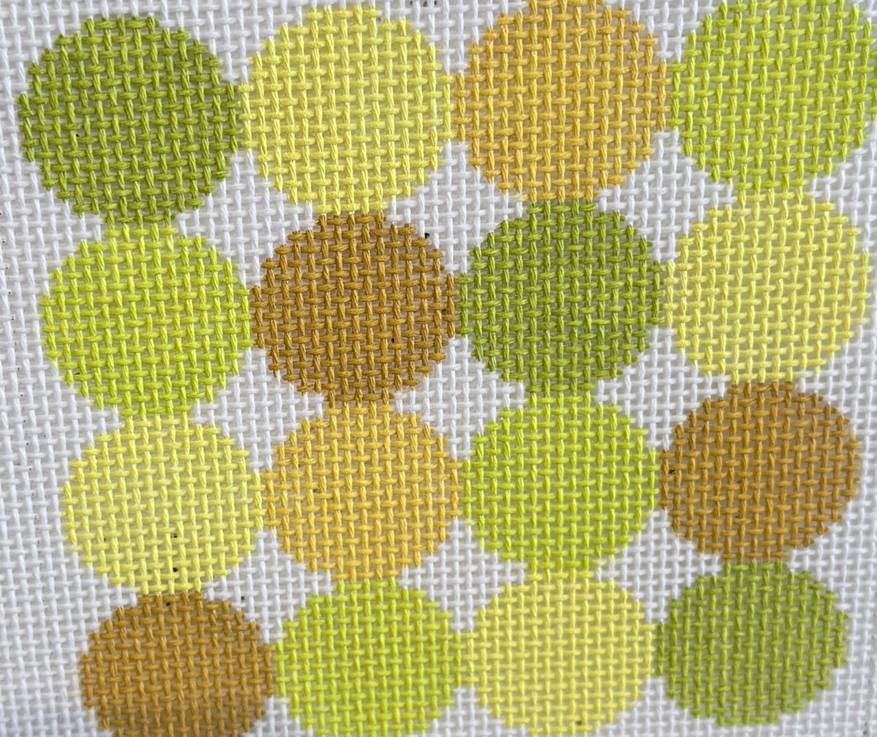 Geometric Circles in Yellows and Greens