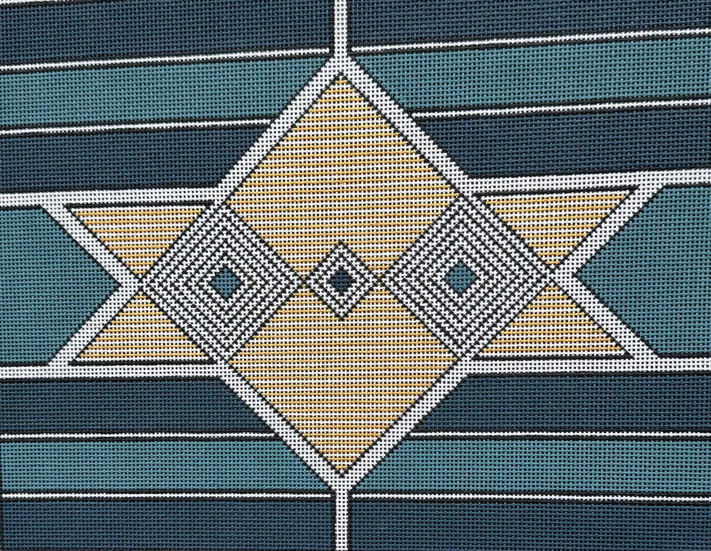 Tallis Bag in Blues and Golds with Star of David