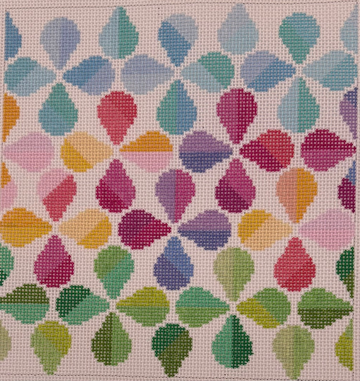 Tear Drop Shaped Geometric in Bright Colors