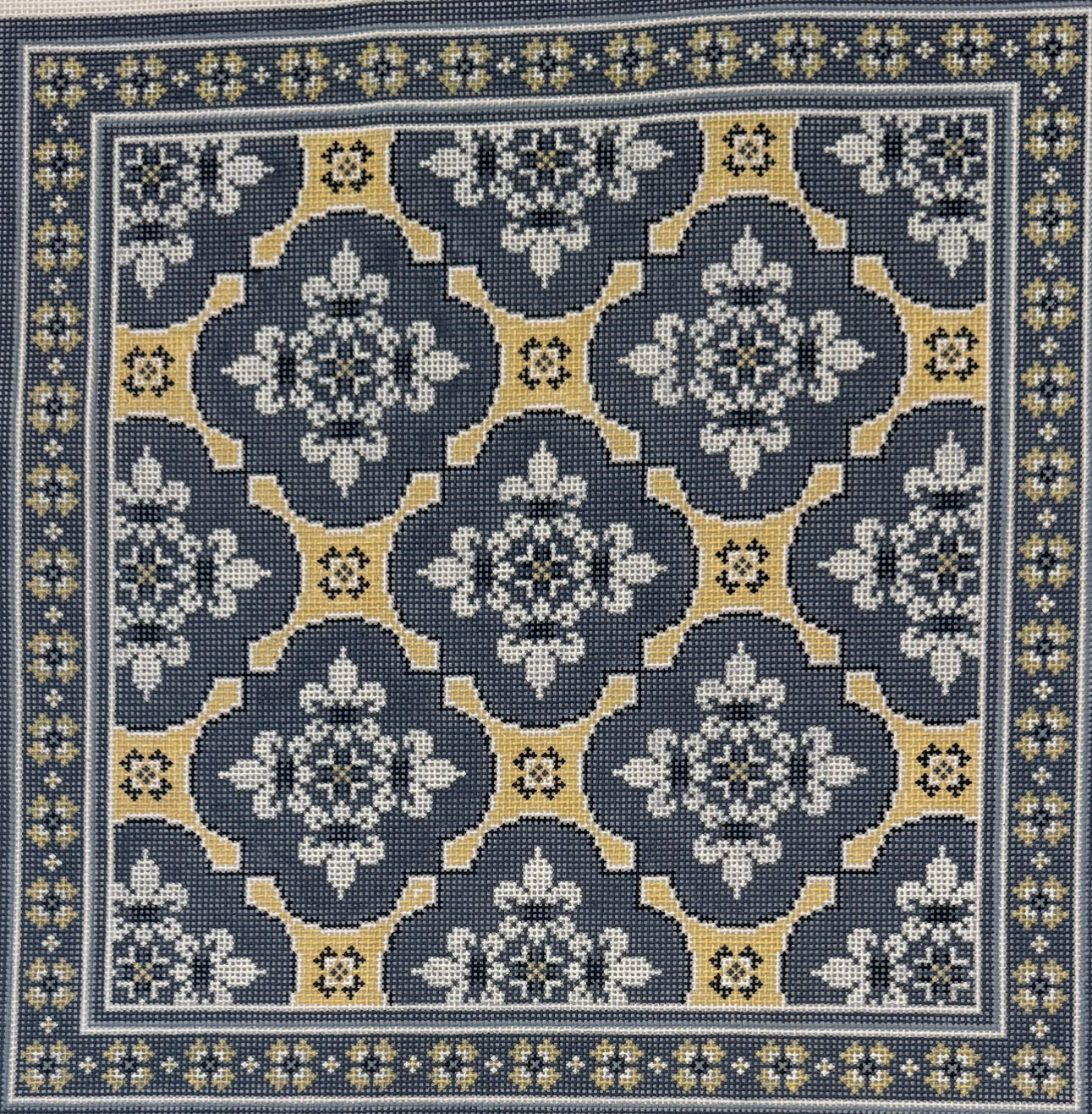 Geometric Pattern with Yellow and Blue