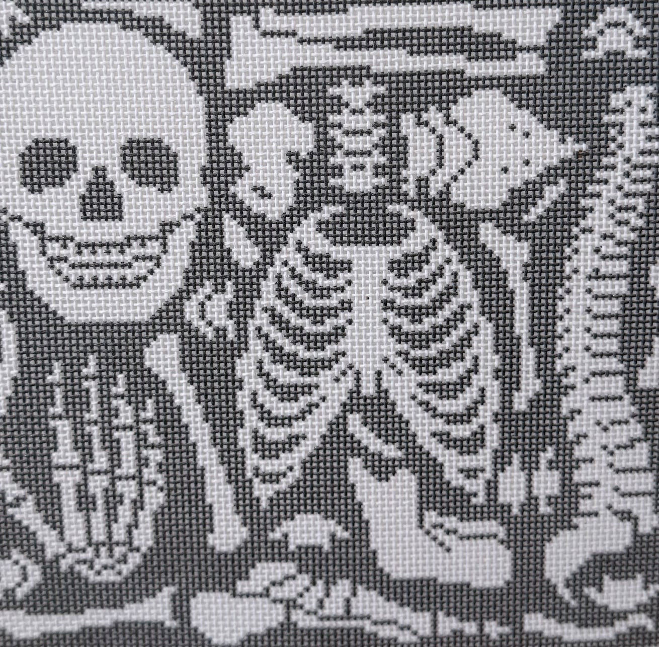 Deconstructed Skeleton on Gray Background