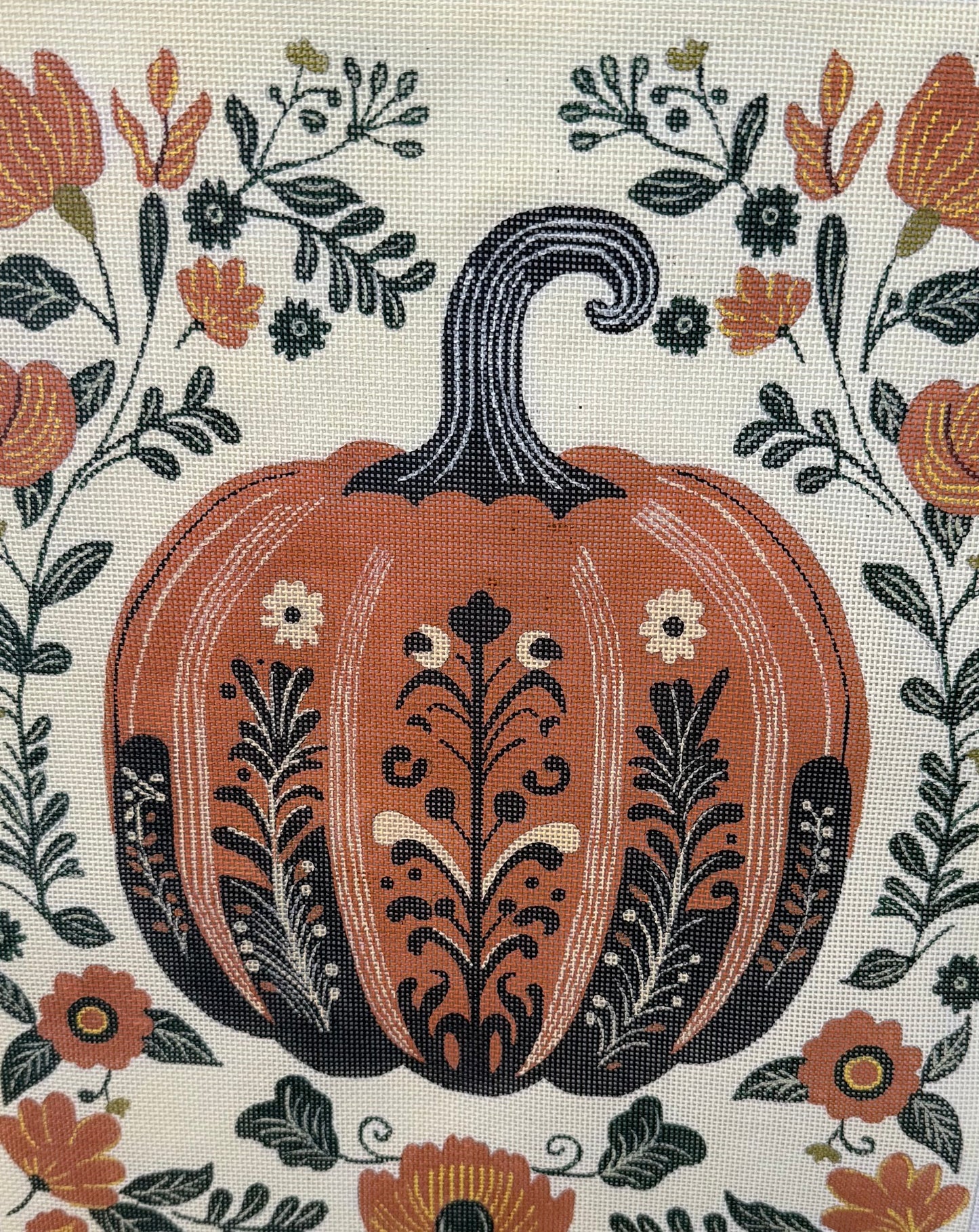 Pumpkin and Flowers