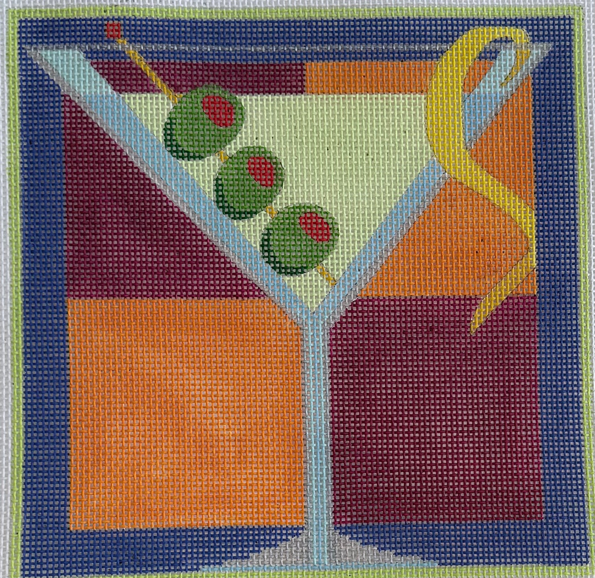 Martini with Olives and Twist