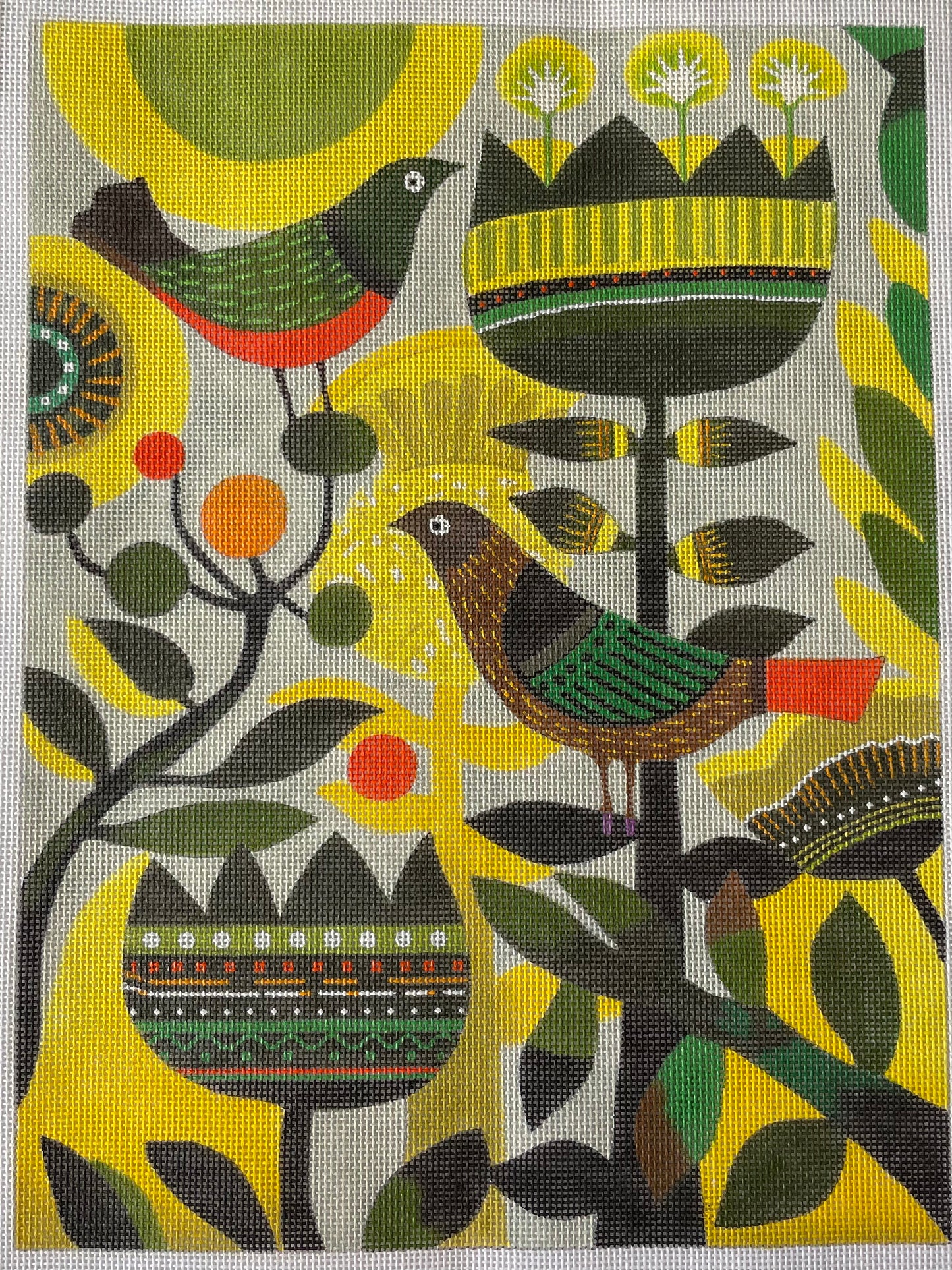 Fall Flora with Birds