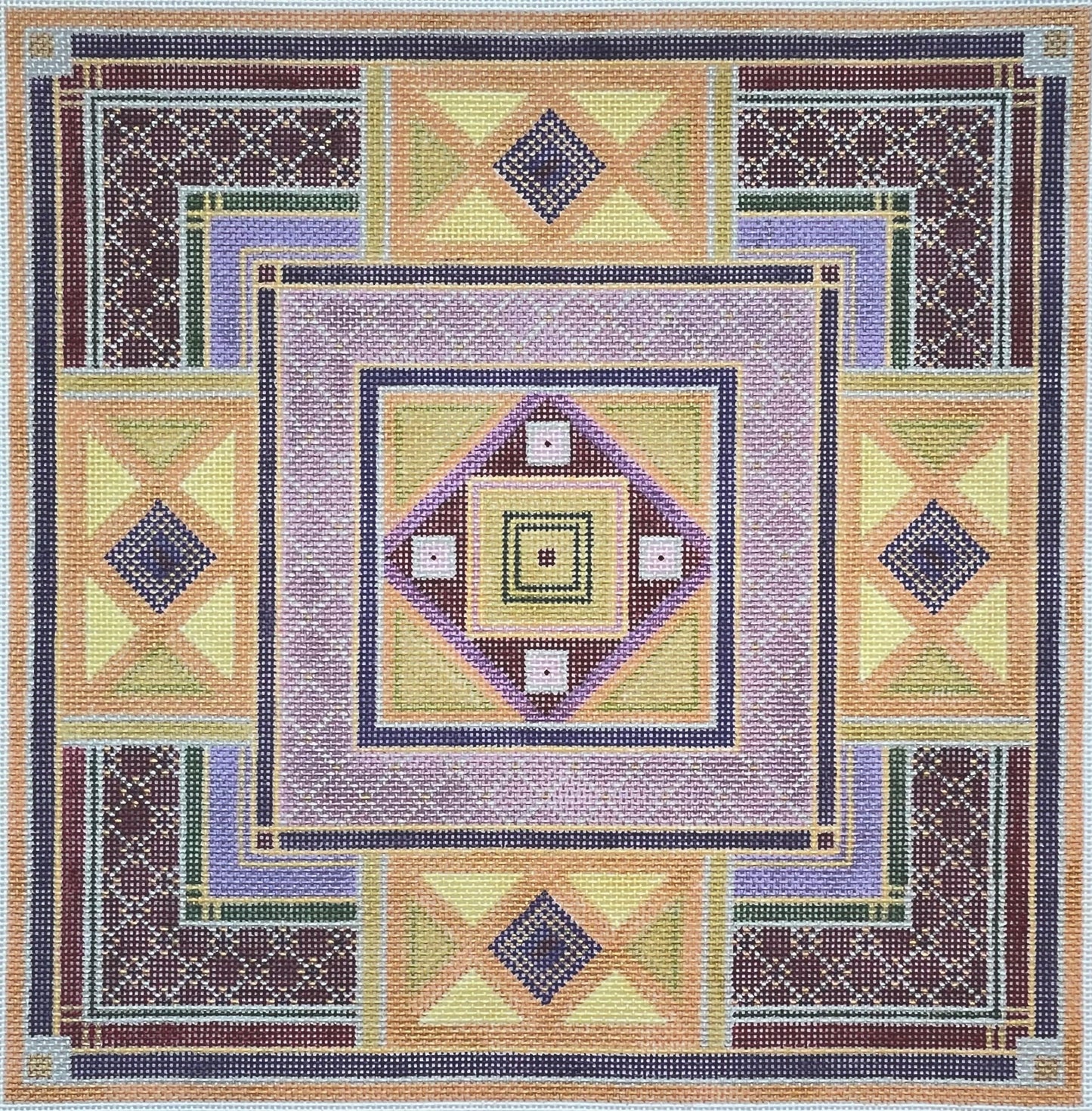 Diamond and Squares Tallis Bag