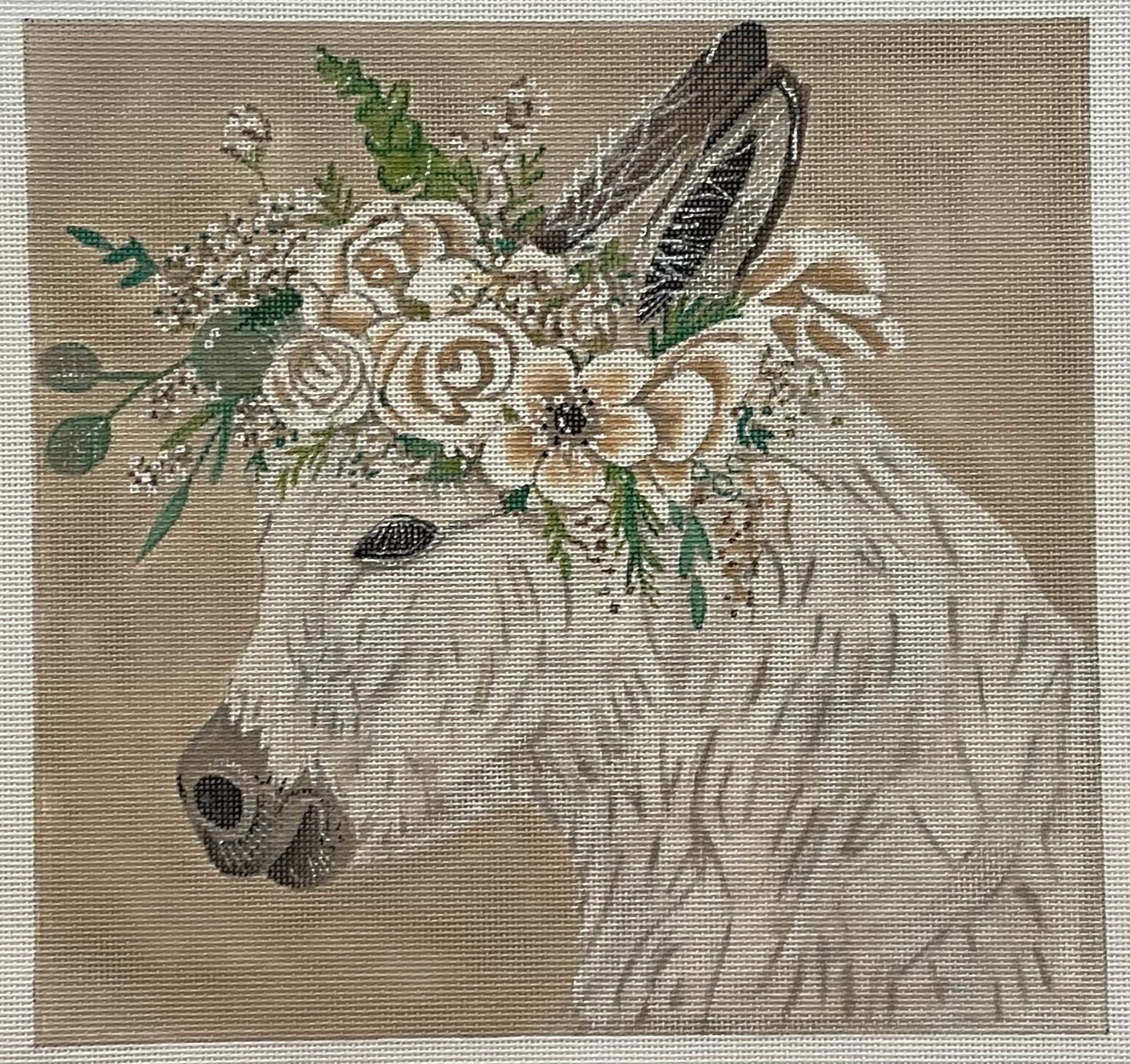 Donkey with Floral Crown