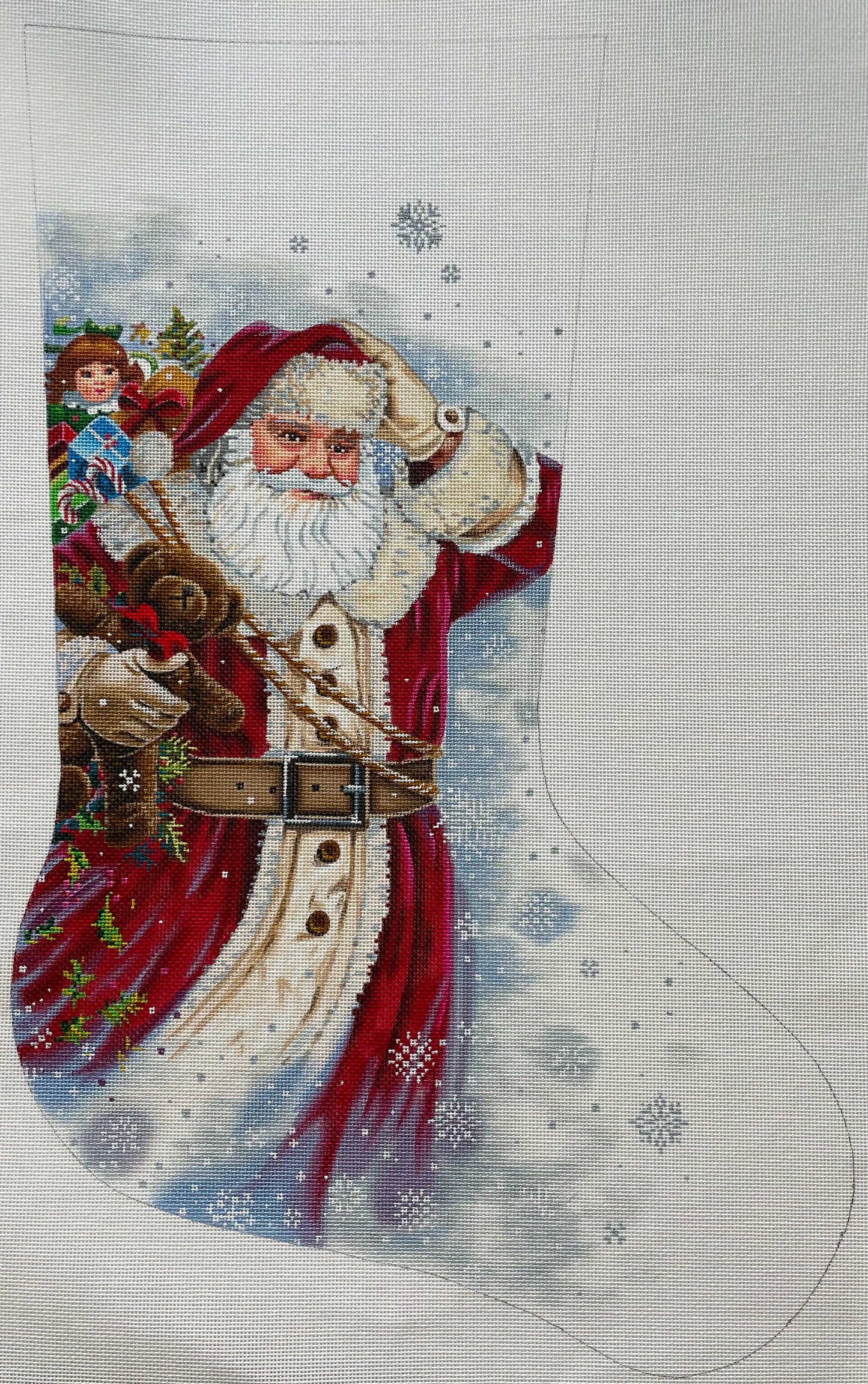 Blizzard Santa Stocking