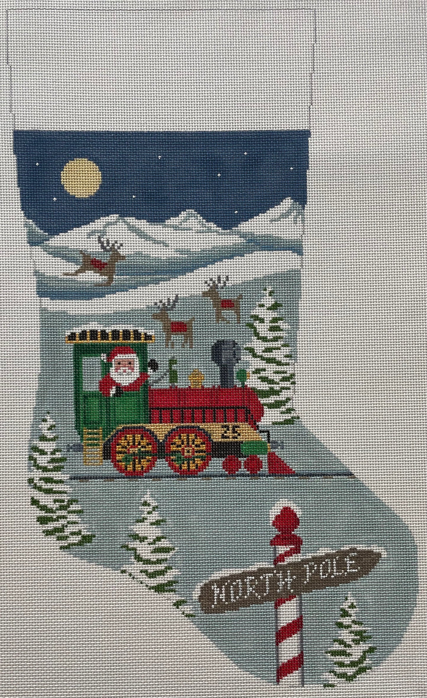 Santa Train Stocking