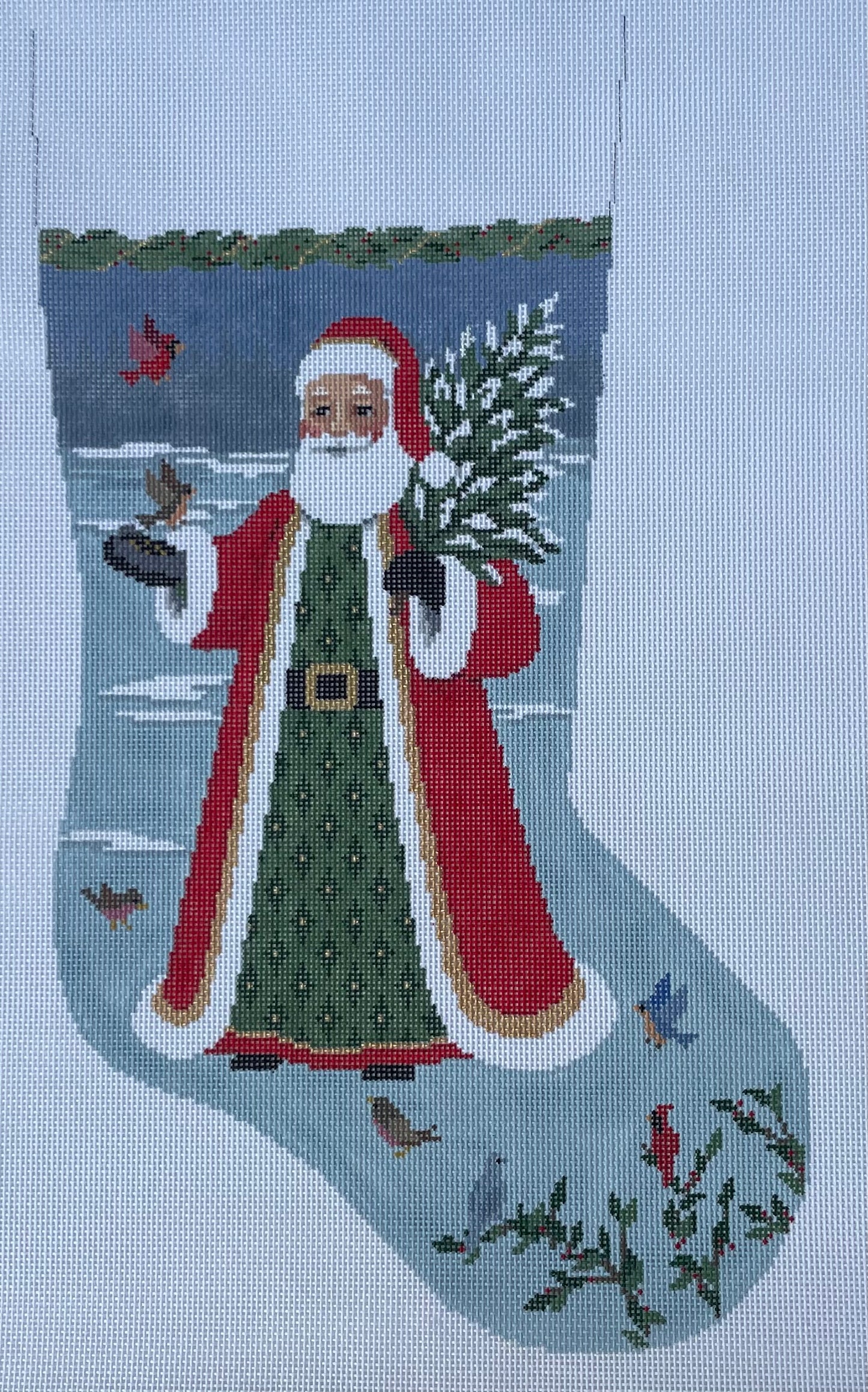 Santa on Iced Lake