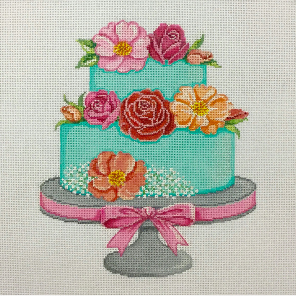 Aqua Wedding Cake
