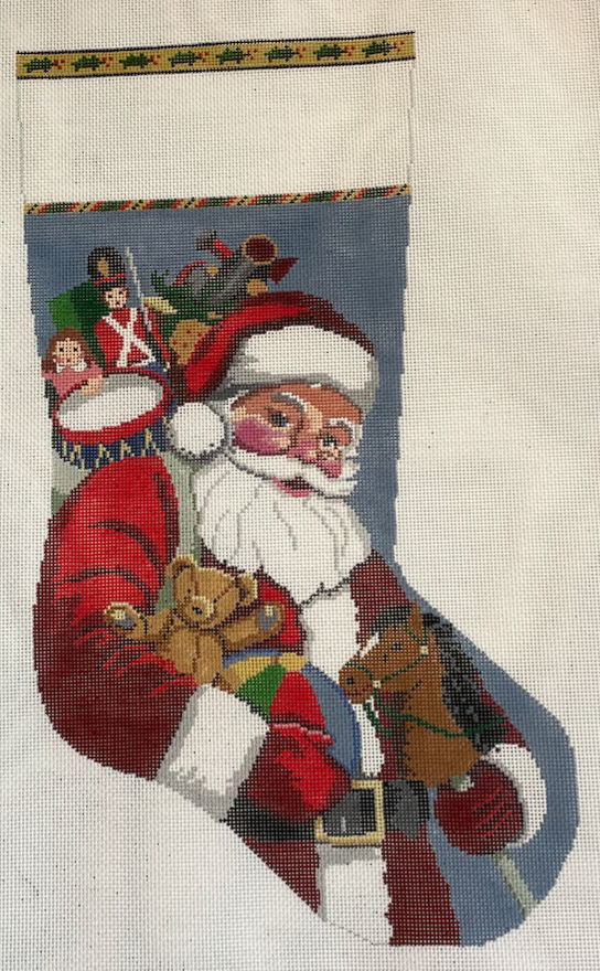 Santa Carrying Toys Stocking