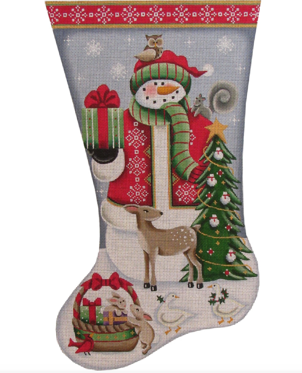 Forest Friends Snowman Stocking
