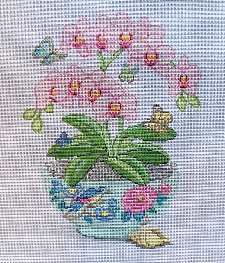 Chinoiserie Pink Orchids