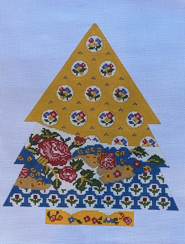 Yellow & Blue Floral Tree
