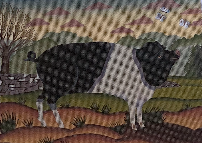 Pig with Butterflies