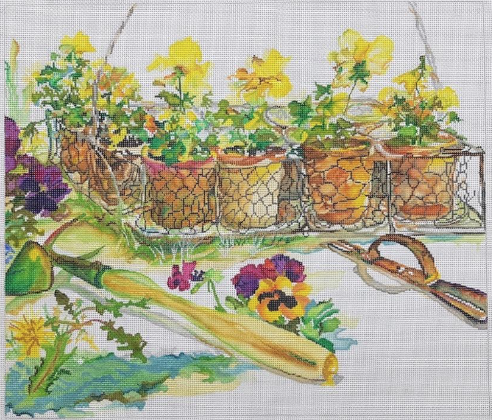 Potted Pansies
