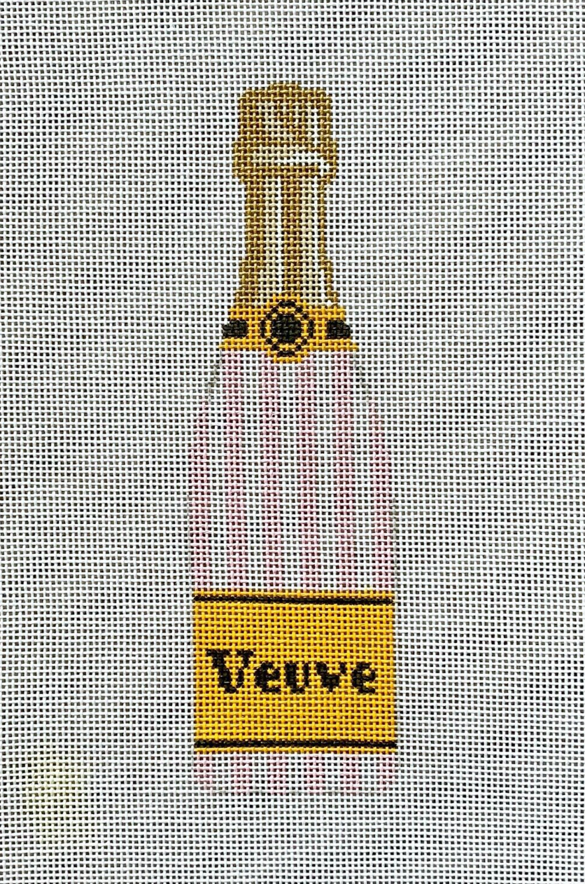 Pink Stripe Champagne Bottle