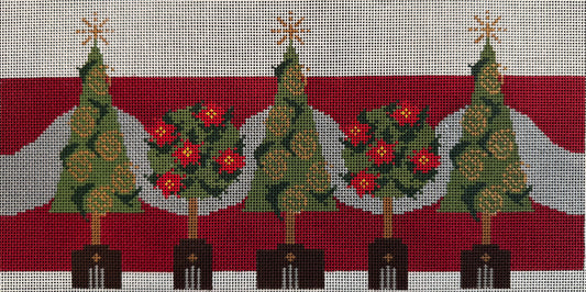 Red and Gold Christmas Topiary