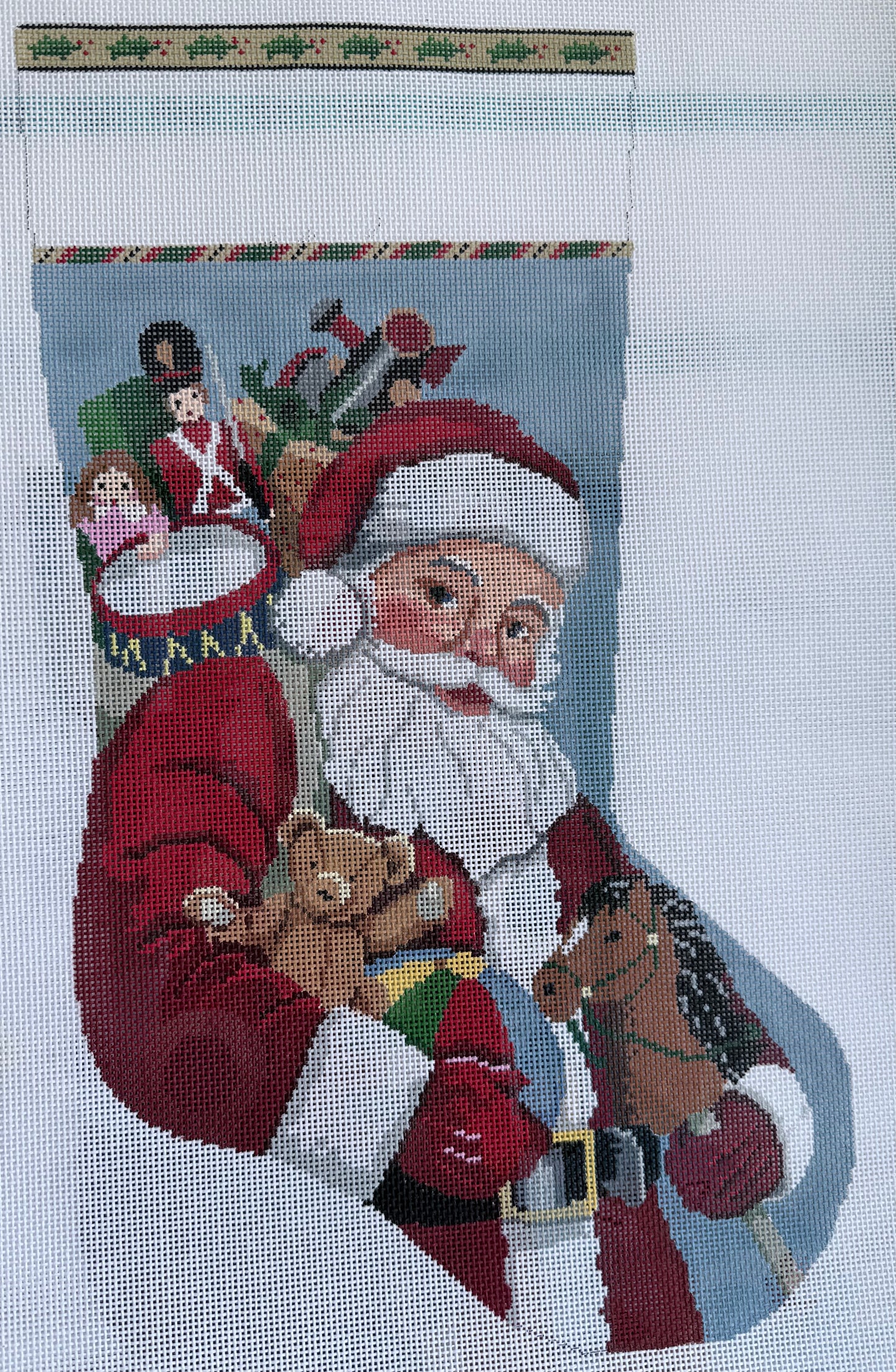Santa with Toys Stocking