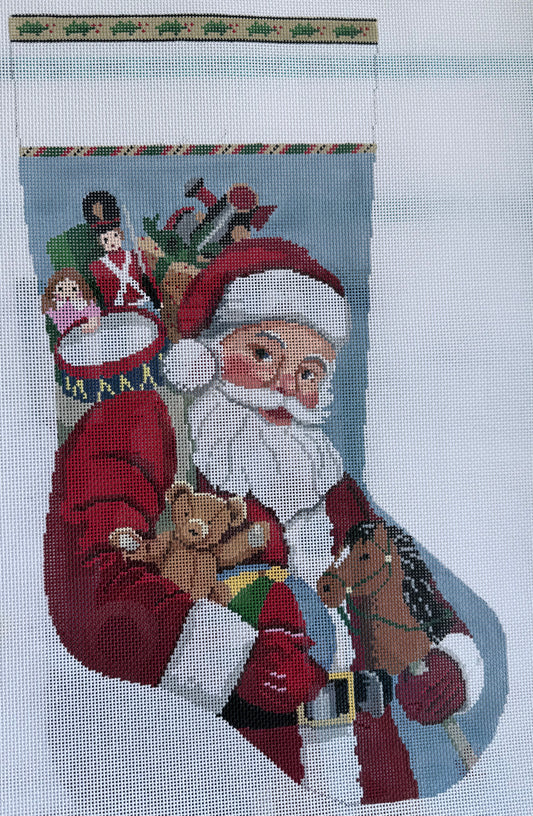 Santa with Toys Stocking