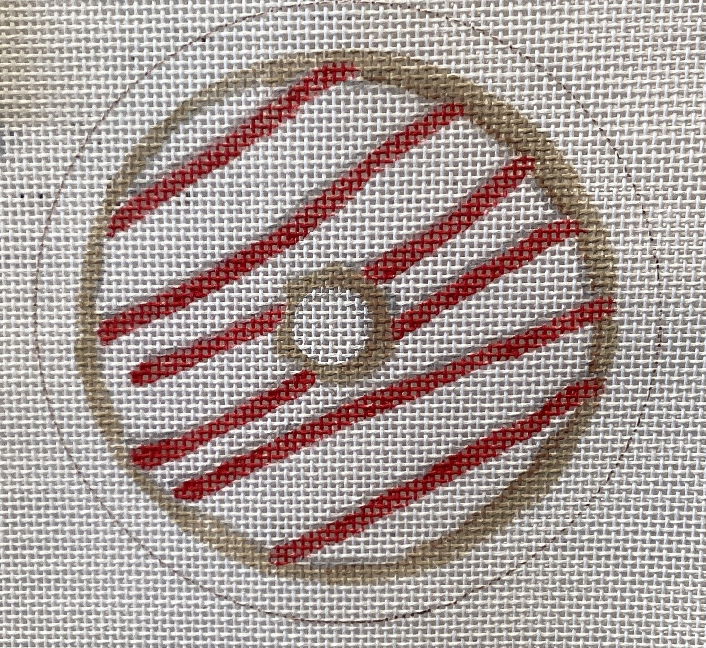 Red Swirl Donut Ornament
