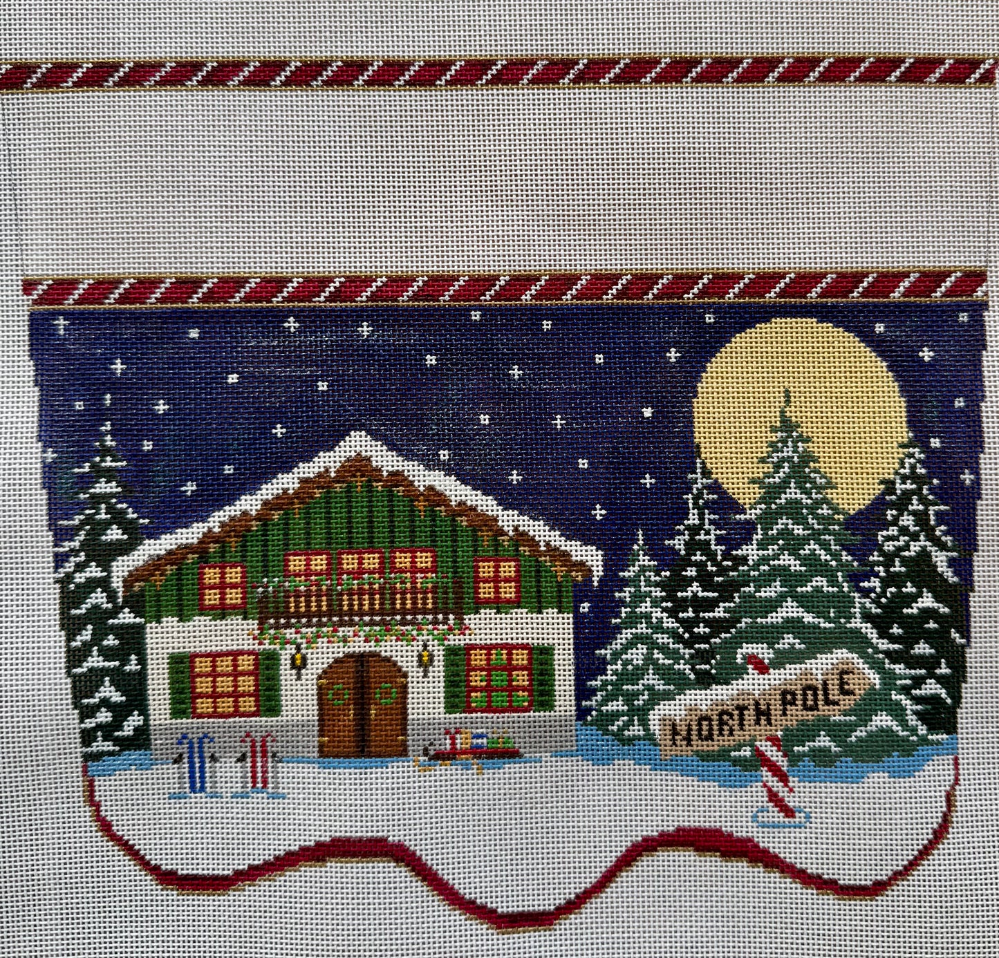 North Topper North Pole Stocking Topper – Aristeia Needlepoint