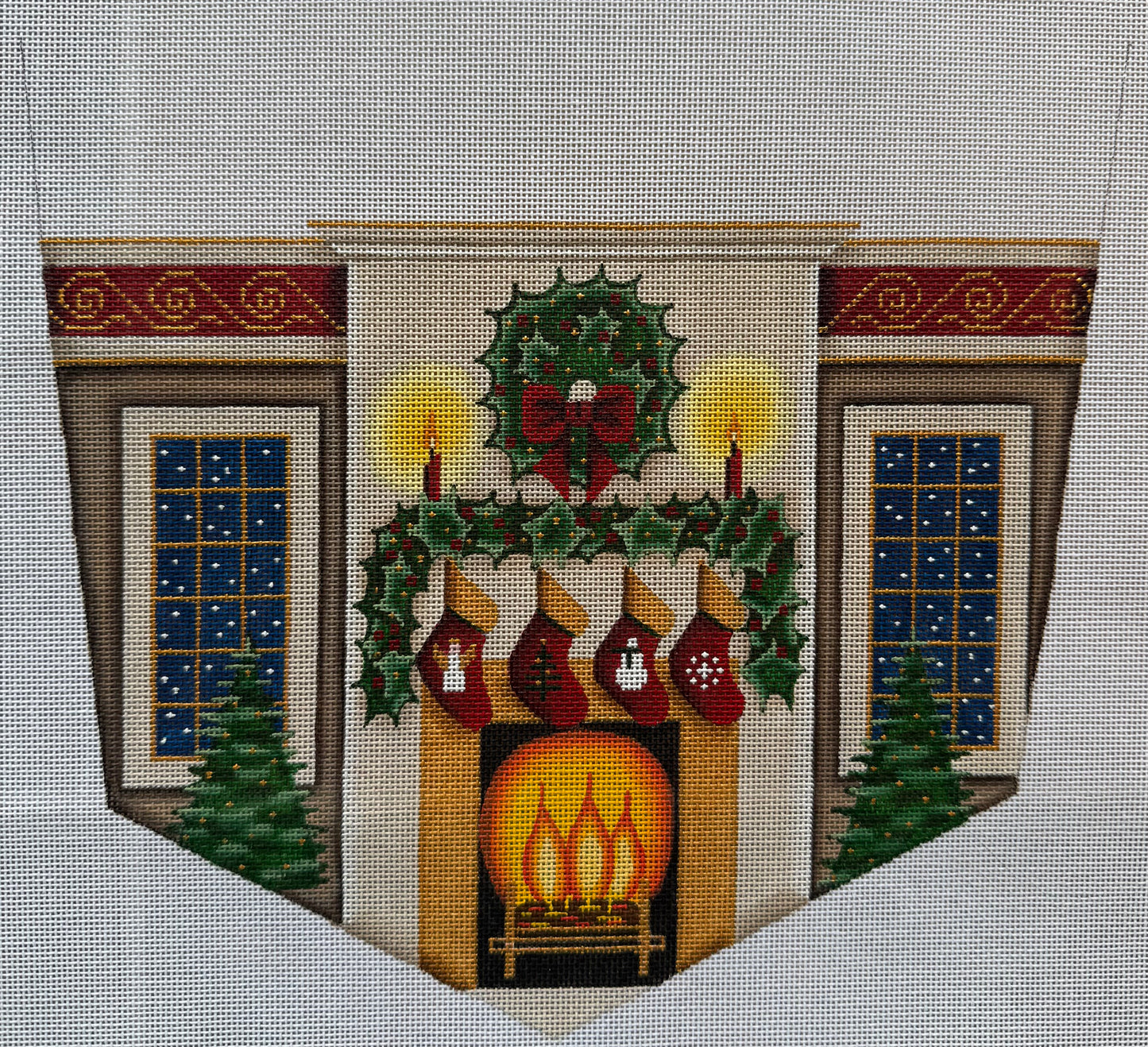 Mantle with Stocking Topper