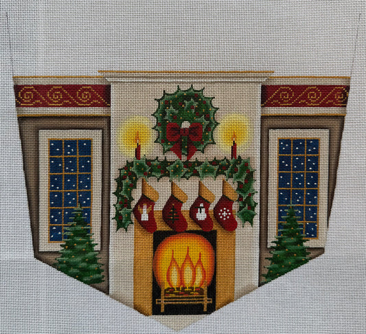 Mantle with Stocking Topper