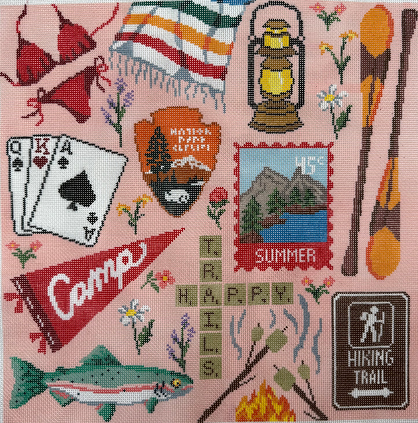 Camping and Hiking Scrapbook Page