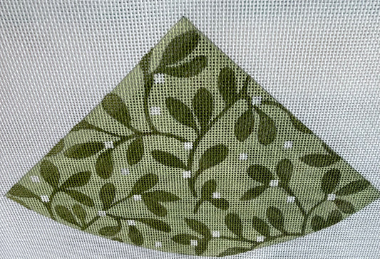 Cone Ornament with Green Mistletoe