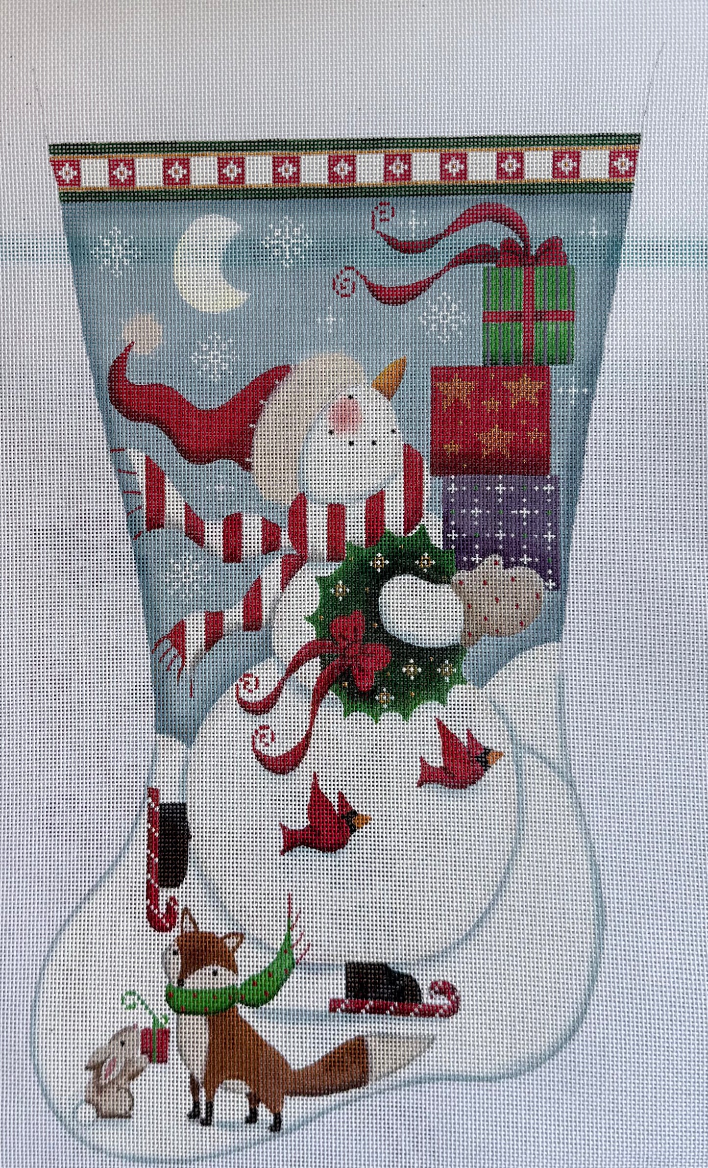 Snowman with Presents Stocking