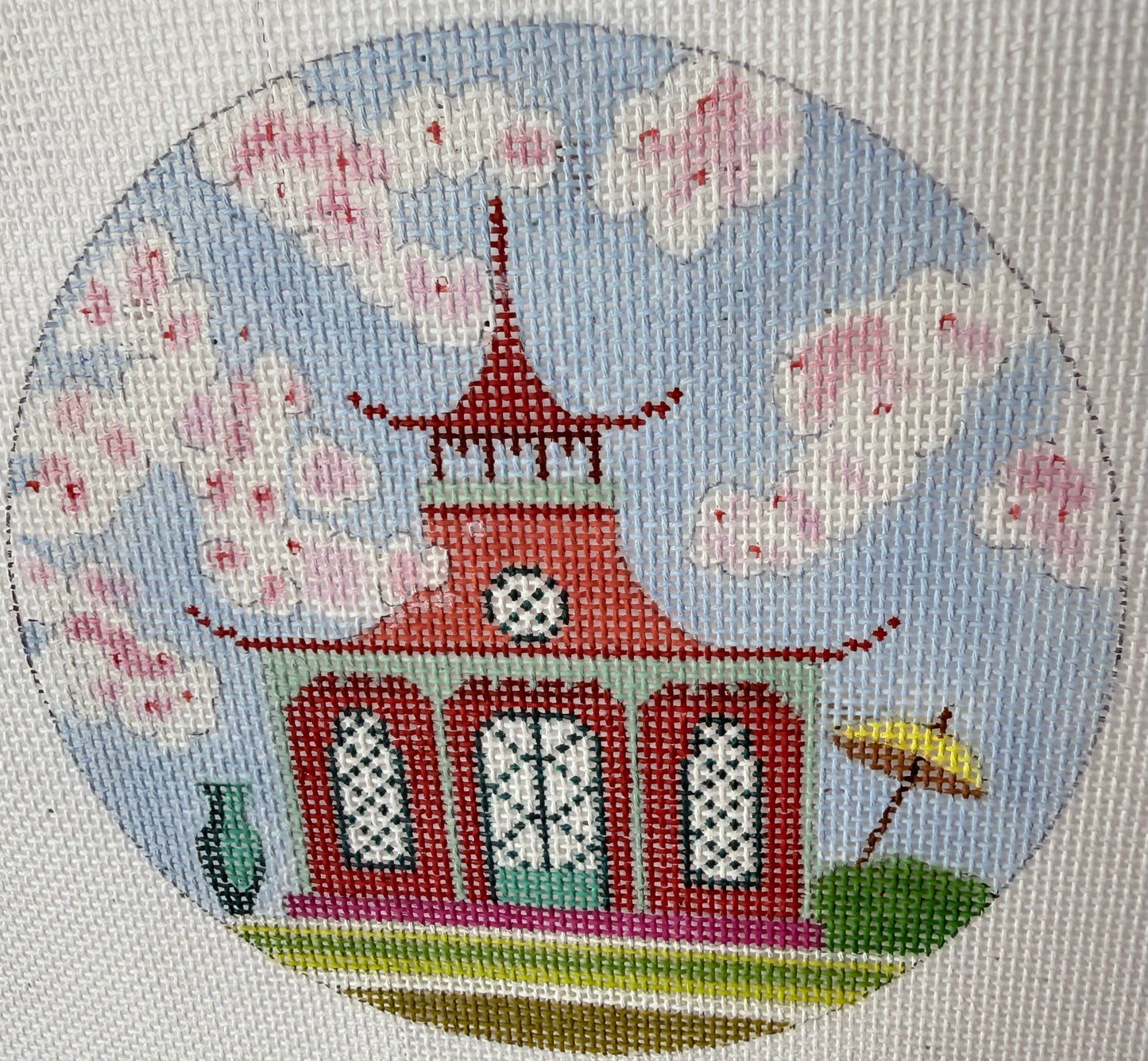 Pagoda with Cherry Blossoms