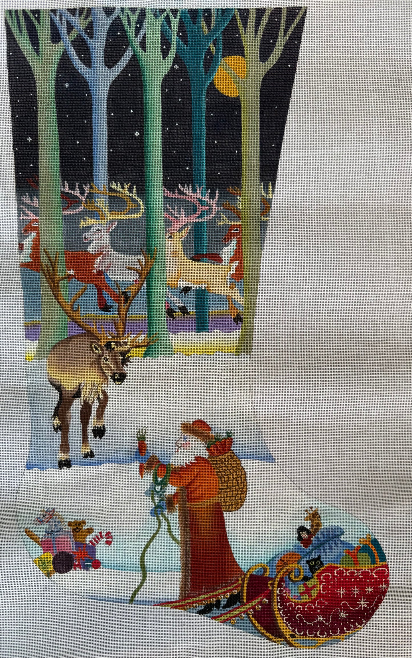 Old Fashioned Santa in the Woods