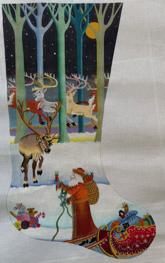 Old Fashioned Santa in the Woods