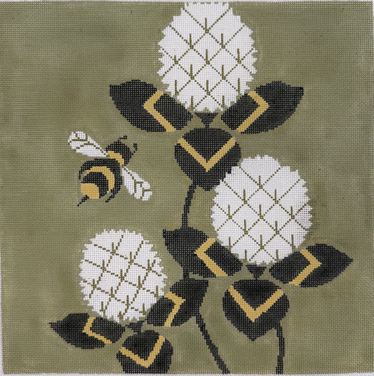 White Clover and Bee