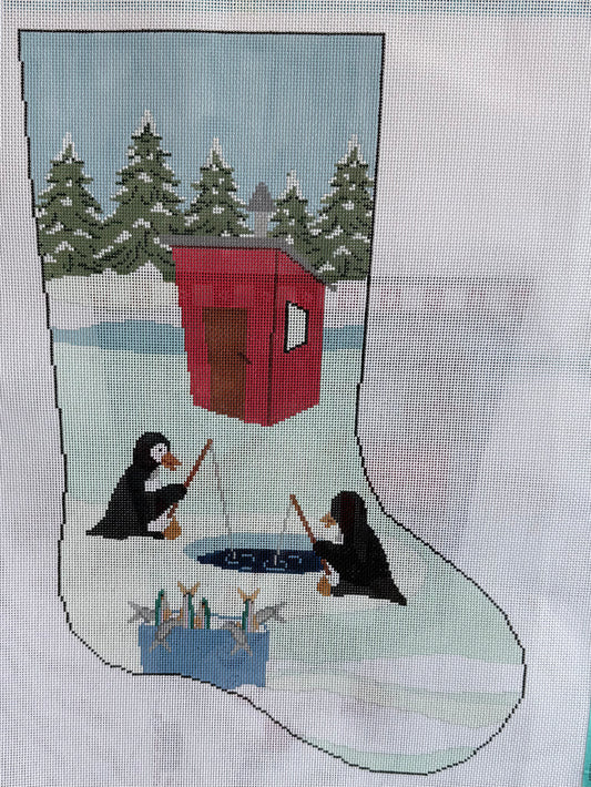 Penguins Ice Fishing Stocking