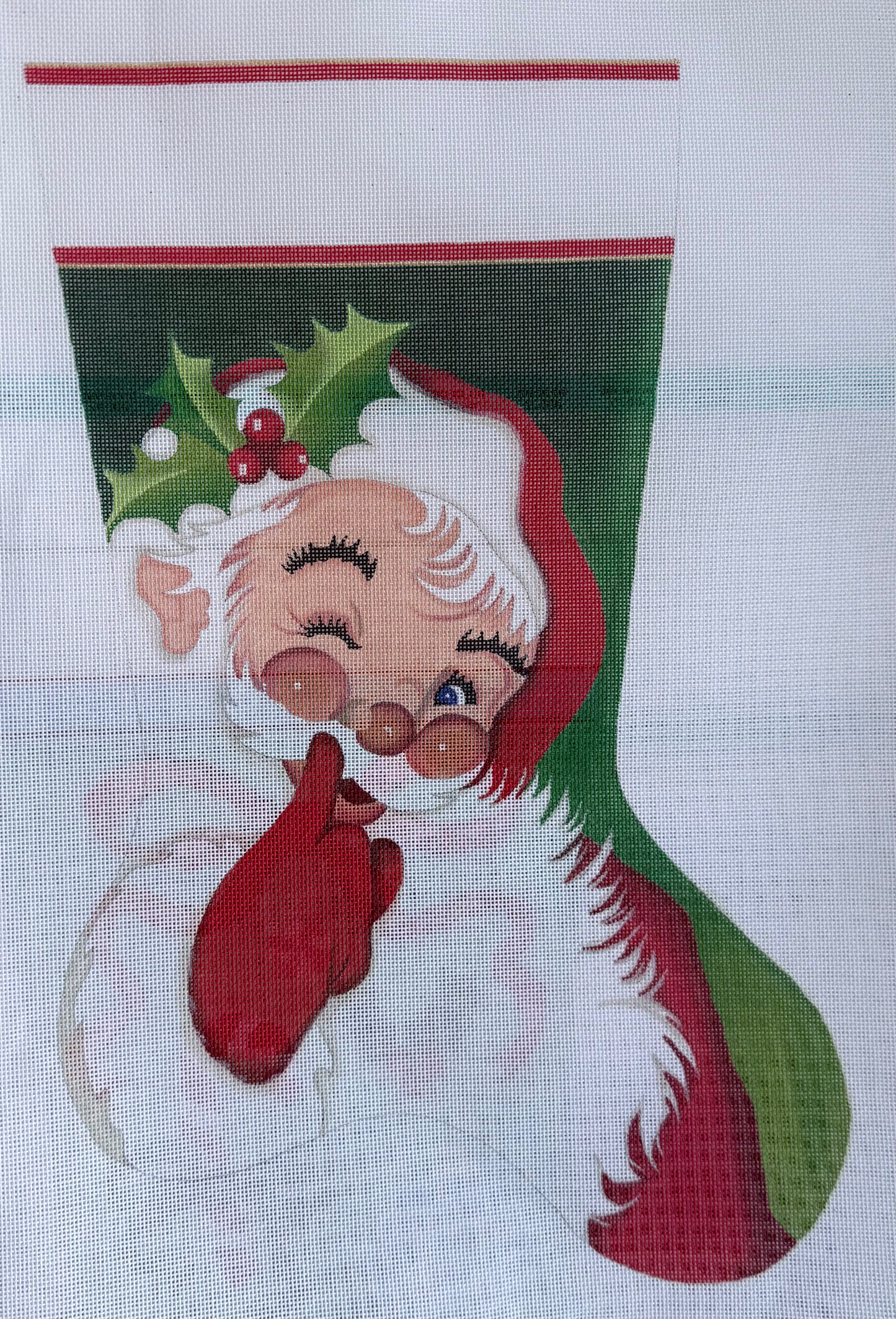 Winking Santa Stocking