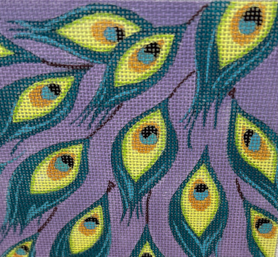 Abstract Peacock Feathers on Purple