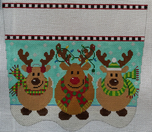3 Reindeer Stocking Topper
