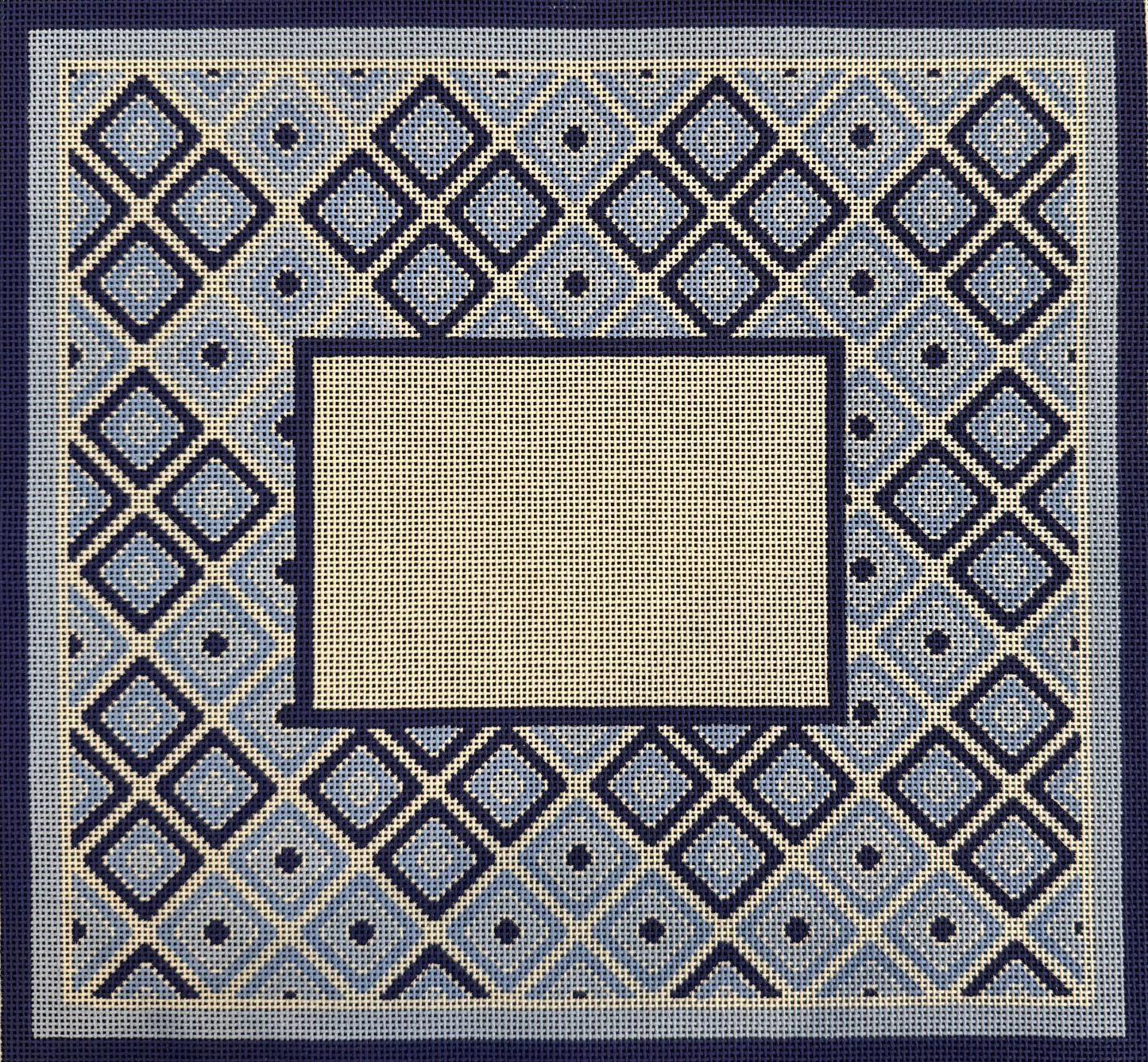 Blue Geometric Picture Frame