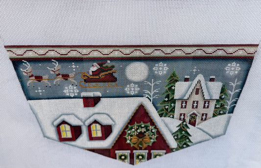 Santa Rooftop Stocking Topper